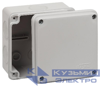 Коробка распределительная ОП 100х100х50мм двухкомпонентн. 7 вводов IP66 сер. Ruvinil 67250