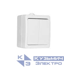Выключатель 2-кл. ОП Аллегро 10А IP54 бел. UNIVersal 5563491