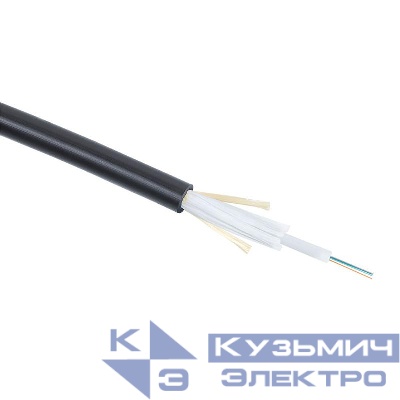 Кабель волоконно-оптический 9/125 одномод. 8 волокон loose tube для внешн. прокладки -40-+70град.C PE черн. (F90080129B) Cabeus 7735c