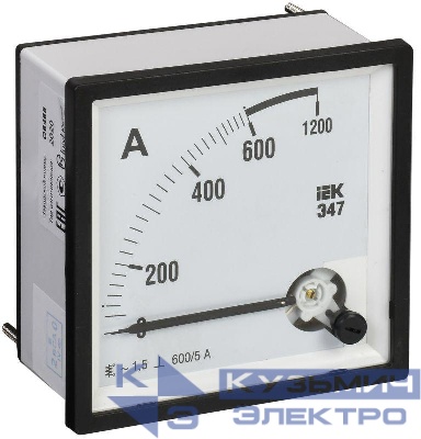 Амперметр Э47 72х72мм 600/5А кл. точн. 1.5 IEK IPA10-6-0600-E