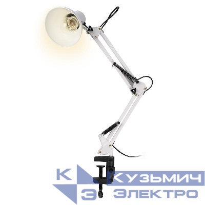 Светильник настольный TBL-01 под лампу Е27 на струбцине бел. ФАZА 5046214