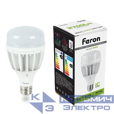 Лампа светодиодная LB-65 30Вт T80 4000К E27-E40 230В FERON 25818