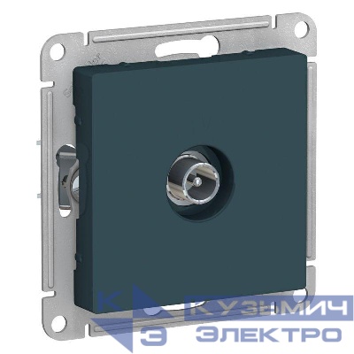 Розетка телевизионная оконечная TV AtlasDesign 1дБ механизм изумруд SE ATN000891