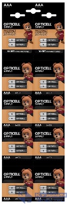 Элемент питания алкалиновый AAA/LR03 отрывной набор hsdc (блист. 2штх10) (уп.20шт) Opticell 5050002/6050002