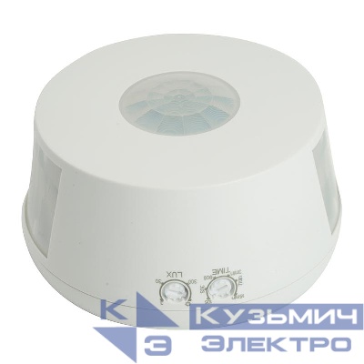 Датчик движения и освещенности 2000Вт 30м 360град. (верт.) бел. SEN19 FERON 51520