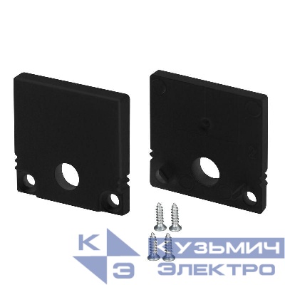 Заглушка SL-SLIM20-H20 BLACK с отверстием пластик (комплект) Arlight 047637