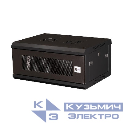 Шкаф телекоммуникационный настен. 19дюйм 4U 280х600х450мм дверь перфорация черн. Datarex DR-650001