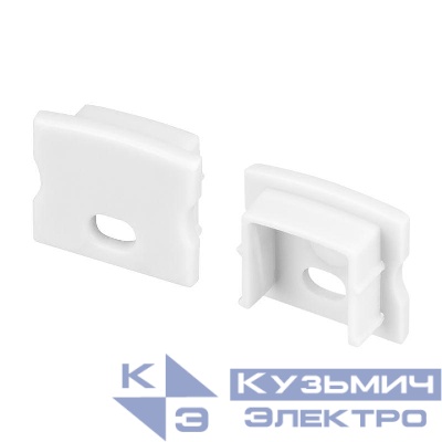 Заглушка LINE-1715 с отверстием WHITE пластик (комплект) Arlight 044260