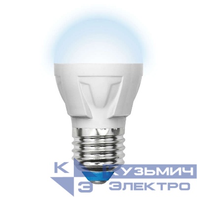 Лампа светодиодная LED-G45 7W/NW/E27 /FR PLP01WH Яркая 7Вт шар матовая 4000К нейтр. бел. E27 (упак. картон) Uniel UL-00002418