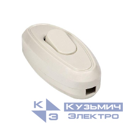 Переключатель на шнур бел. 6А 250В EKF APB6-10