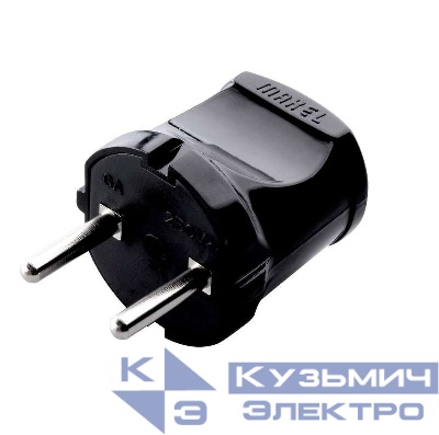 Вилка электрическая без заземл. черн. Makel 10051