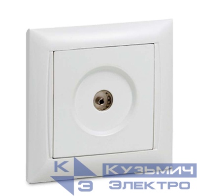 Розетка телевизионная TV СП Valenzo 6027 16А IP20 бел. ASD / IN HOME 4690612006413