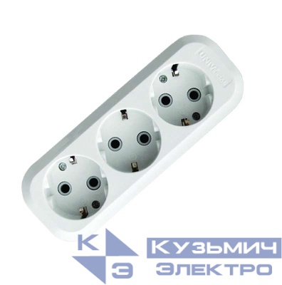 Колодка удлинителя 3-м с заземл. АБС-пластик UNIVersal E303