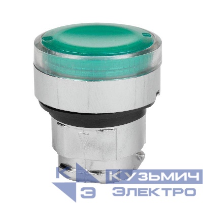 Головка кнопки OptiSignal D22 A4-PL-3 с подсветкой зел. металл ZB4BW333 КЭАЗ 332257