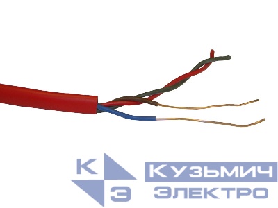 Кабель сигнальный NETKO, неэкранированный, КПСнг (А) - FRLS, 2*2*1.00мм2 (1.1мм) 200м, красный