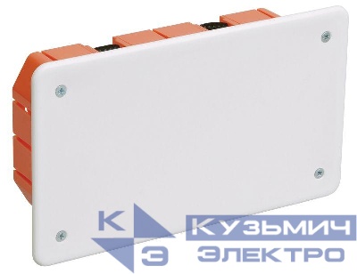 Коробка распаячная СП 172х96х45 КМ41026 для полых стен (с саморезами пластиковые лапки с крышкой) IEK UKG11-172-096-045-P