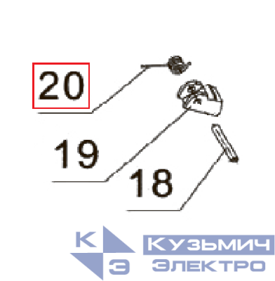 Запчасть №20 для PAG-PC84. Пружина защелки