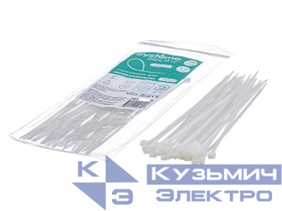 Стяжка кабельная 300х7.6 бел. (уп.100шт) SE IMT30076W