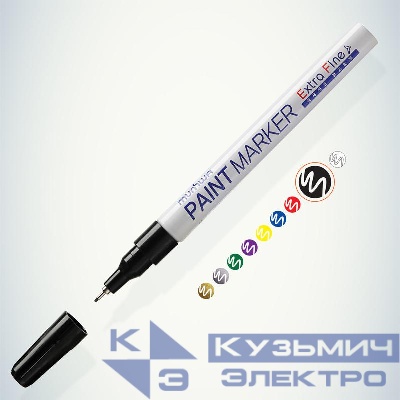 Маркер-краска Extra Fine 1мм нитро-основа черн. MunHwa Б0048237