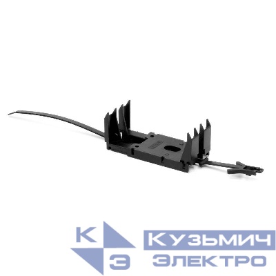 Держатель для труб (клипса) d15-55мм Angara раздвижной с хомутом для крышек 70; 90; 120мм DKC AIR00001