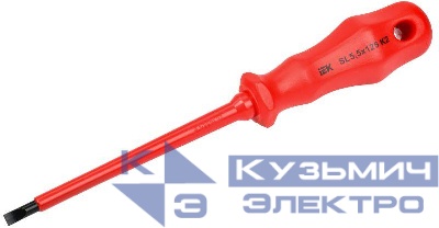 Отвертка диэлектрическая шлицевая SL5.5х125 K2 1000В ARMA2L 3 IEK A2L3-SC30-K2-SL-55-125