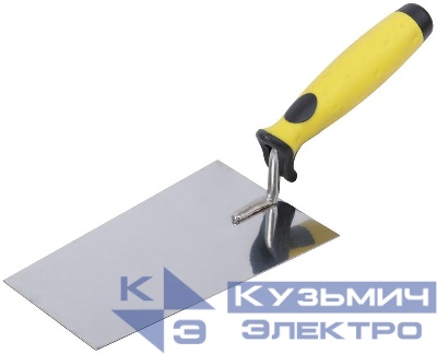 Мастерок "Профи" "трапеция" 180мм нержав. мягкая ручка FIT 05077