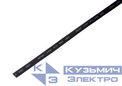 Трубка термоусадочная ТУТ нг 7.0/3.5 черн. 1м Rexant 20-7006