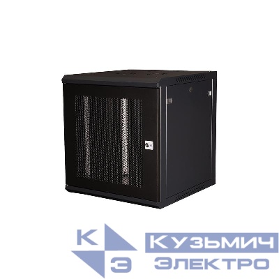 Шкаф телекоммуникационный настен. 19дюйм 12U 635х600х600мм дверь перфорация черн. Datarex DR-653101