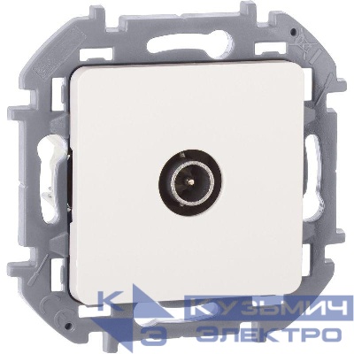 Розетка телевизионная проходная TV Inspiria 14дБ 5-862мГц механизм бел. IEK 673860