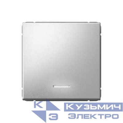 Выключатель 1-кл. ArtGallery (сх. 1а) 10AX с подсветкой механизм алюм. SE GAL000313