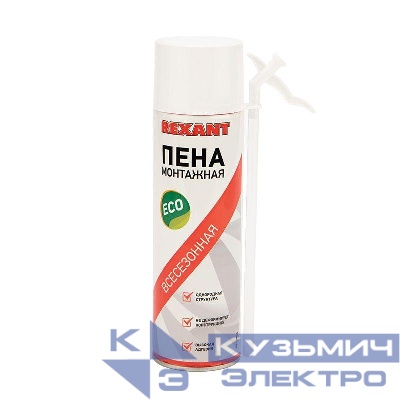 Пена монтажная всесезонная с трубочкой 40л eco Rexant 89-0906