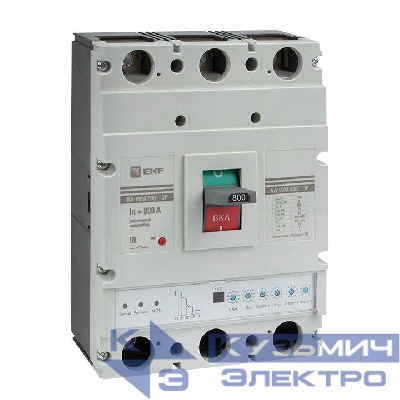 Выключатель автоматический 3п 800/800А 75кА ВА-99М PROxima электр. расцеп. EKF mccb99-800-800me