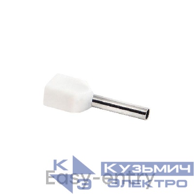 Наконечник штыревой втулочный изол. НШвИ(2) 0.5-8 (уп.50шт) EKF nhvi2-0.5-8