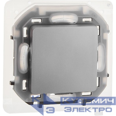 Переключатель 1-кл. Inspiria 10А IP44 250В 10AX механизм алюм. IEK 673672