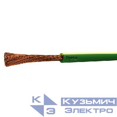 Провод ПуГВнг(А)-LS 1х6 Ж/З (бухта) (м) РЭК-PRYSMIAN 0501070301