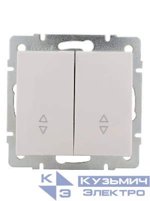 Переключатель проходной 2-кл. СП Rain IP20 механизм бел. LEZARD 703-0288-106