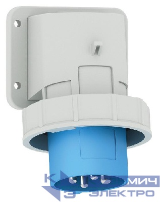 Вилка настенная 32А 4п 3P+PE 9ч 230В IP67 Bals 2694