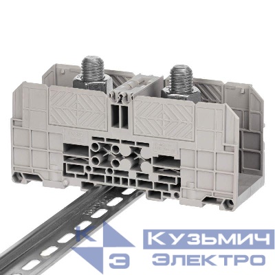 Клемма проходная болтовой зажим 2 точки подключения 300кв.мм сер. DKC FER-300