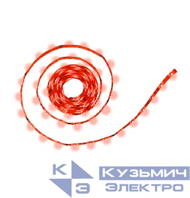 Лента светодиодная PLS 5050/30-12V Red 7.2Вт/м красн. IP20 (уп.5м) JazzWay 327606