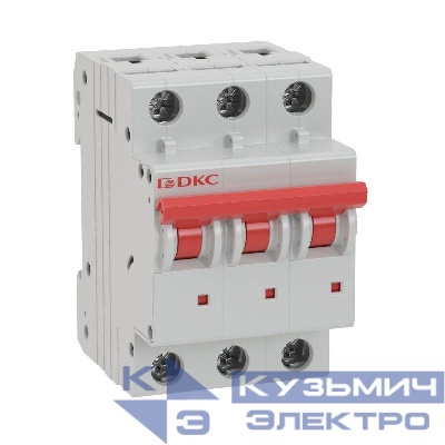 Выключатель автоматический модульный 3п C 50А 6кА MD63 YON MD63-3C50-6