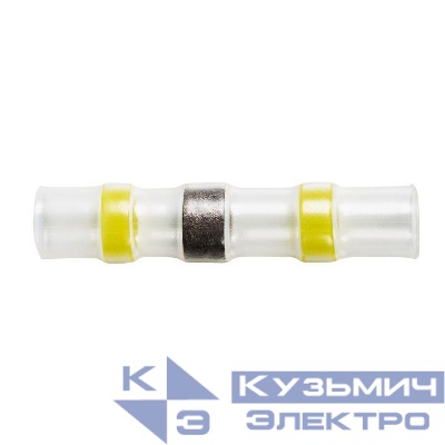 Соединитель термоусаживаемый под пайку L40мм 4.0-6.0мм (ПК-т 6.0) желт. Rexant 08-0754