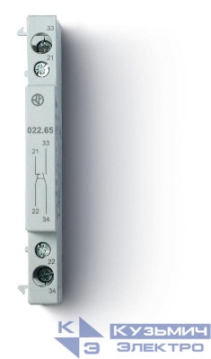 Модуль доп.контактов для 22.44 22.64 1NO + 1NC 6А FINDER 02265