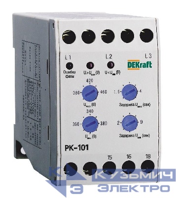 Реле контроля фаз РК-101 380В тип 01 DEKraft 23300DEK