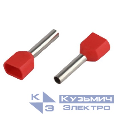 Наконечник-гильза двойн. НШвИ(2) 1.0-10 с изолированным фланцем (уп.50шт) Эра Б0063340