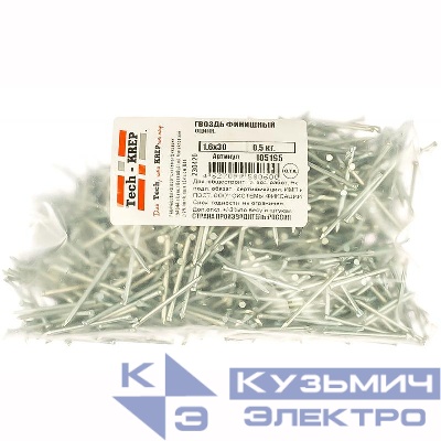 Гвоздь финишный 1.6х30 оцинк. (уп.0.5кг) Tech-Krep/Zitar 105195