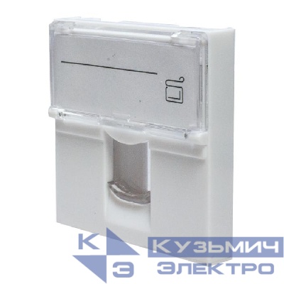 Панель лицевая 1 порт 45х45 Keystone шторка откидное маркировочное окно SUPRLAN 10-0301