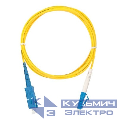 Патч-корд NMF-PC1S2C2-SCU-LCU-001 волоконно-оптический переходн. одномод. 9/125мкм стандарта OS2 SC/UPC-LC/UPC одинарн. LSZH нг(В)-HFLTx 2мм желт. 1м NIKOMAX NMF-PC1S2C2-SCU-LCU-001