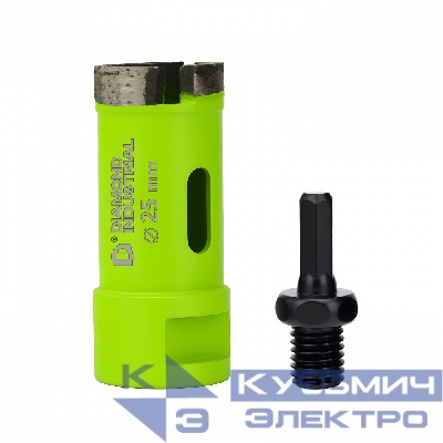 Diamond Industrial Алмазная коронка по керамограниту сегментная 25 мм М14  Diamond Industrial