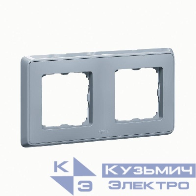 Рамка 2-м Cariva жемчуж./сер. (DIY-упак.) Leg 695976