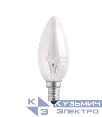 Лампа накаливания B35 240V 60W E14 clear JazzWay 3320553